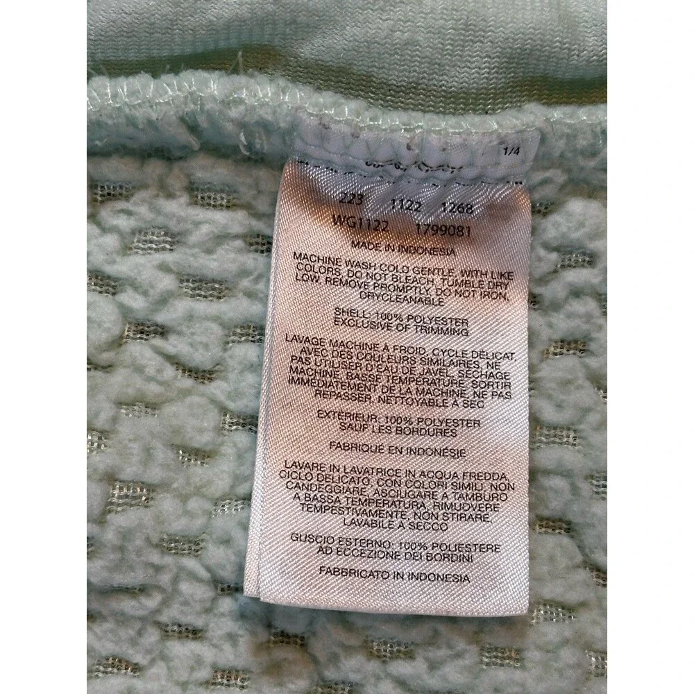 Girl’s Columbia Fire Side Sherpa Jacket Size XS (6/6X) Full Zip Light Mint Green